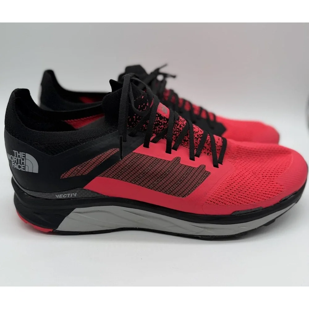The North Face Shoes Mens Sz 13 Coral‎ Black Flight Vectiv Trail Running